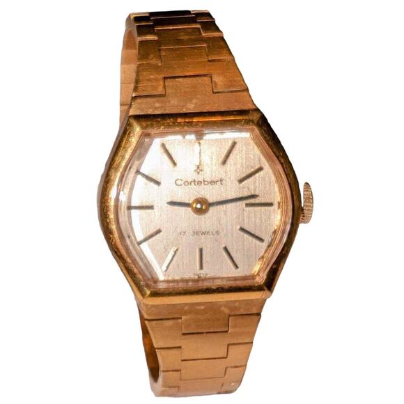 Vintage Cortebert Women's Gold Tone 17 Jewels Manual Wind Watch Works great! - Picture 1 of 5